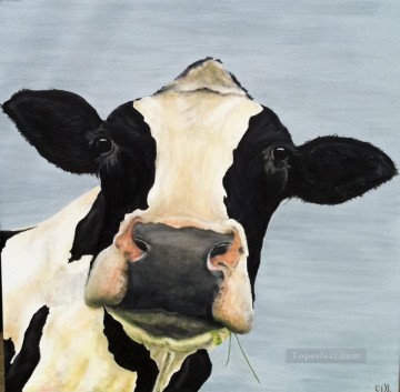 動物 Painting - 牛の頭